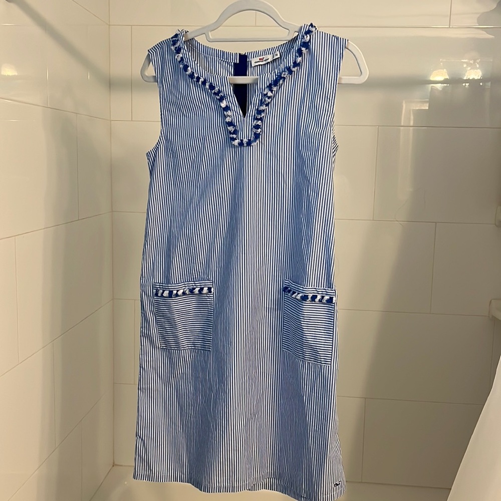 Vineyard Vines Striped Cotton Dress - Girls Size 16
